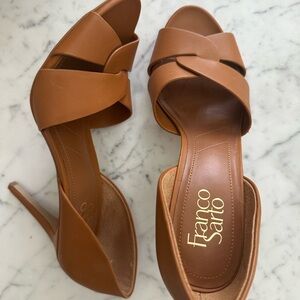 Franco Sarto Women's Brown Strappy Heels